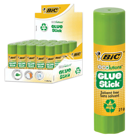 клей-карандаш "ecolutions" 21г, bic